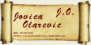 Jovica Olarević vizit kartica
